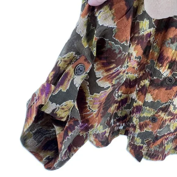 Ruby Rd Woman Plus Size 20W Abstract Print Button-Down Blouse - Picture 4 of 11